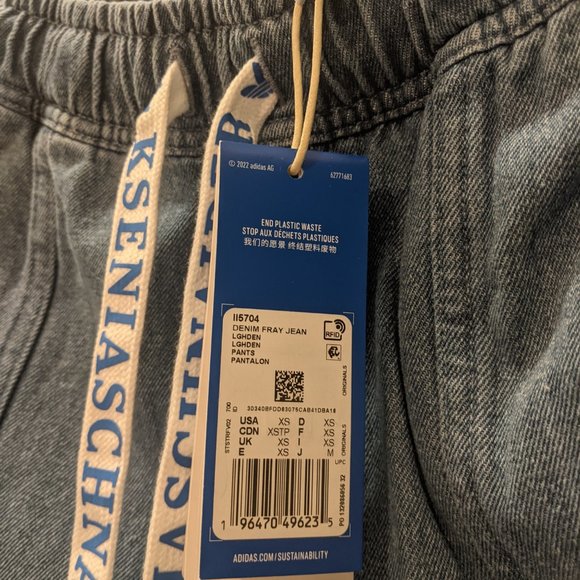 Adidas x KSENIASCHNAIDER Frayed Jeans - Picture 2 of 7